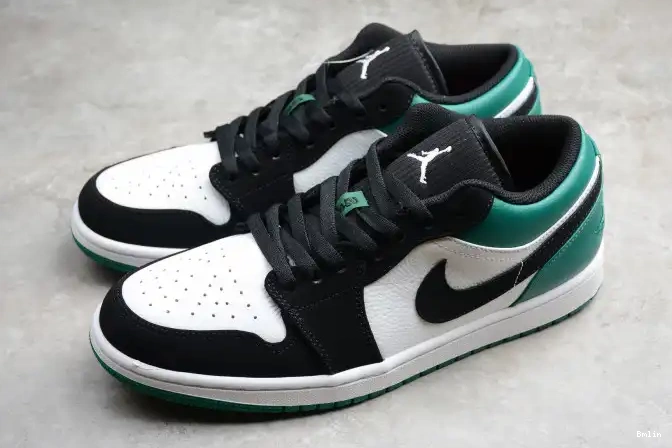 Bmlin Air Mystic 553558-113 Jordan Black 1 Low White Green 0624